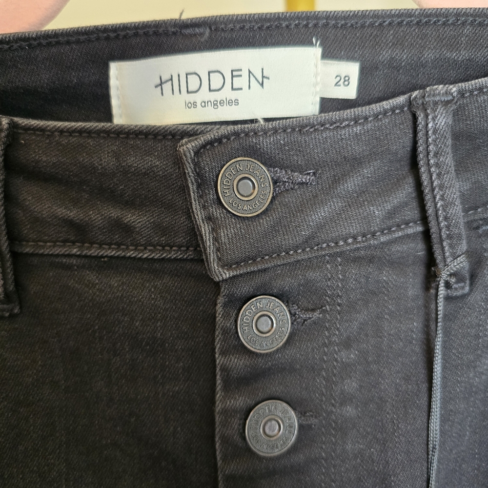 Hidden 28 High Rise Skinny Leg NWT Black Jeans - Picture 3 of 11